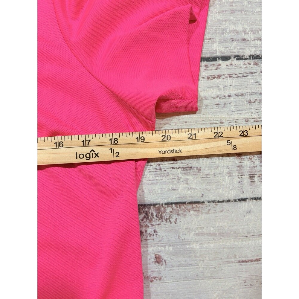 Nike Golf Women's Tour Performance Dri Fit Polo Neon Pink Size Large Bright Pink - Picture 6 of 8